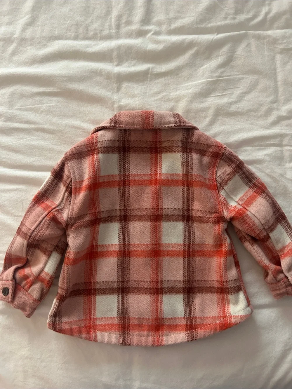 Old Navy Girls' Pink & Coral Plaid Shacket